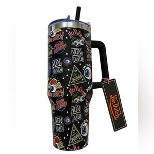 Von Dutch Black and Multicolor Graphic Tumbler